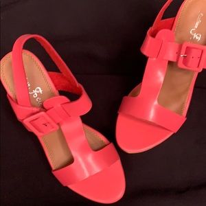Brand New Hot Pink Wedge Size 8